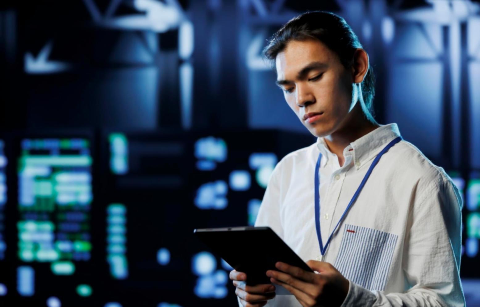 Software development team analyzing code security patterns in modern workspace